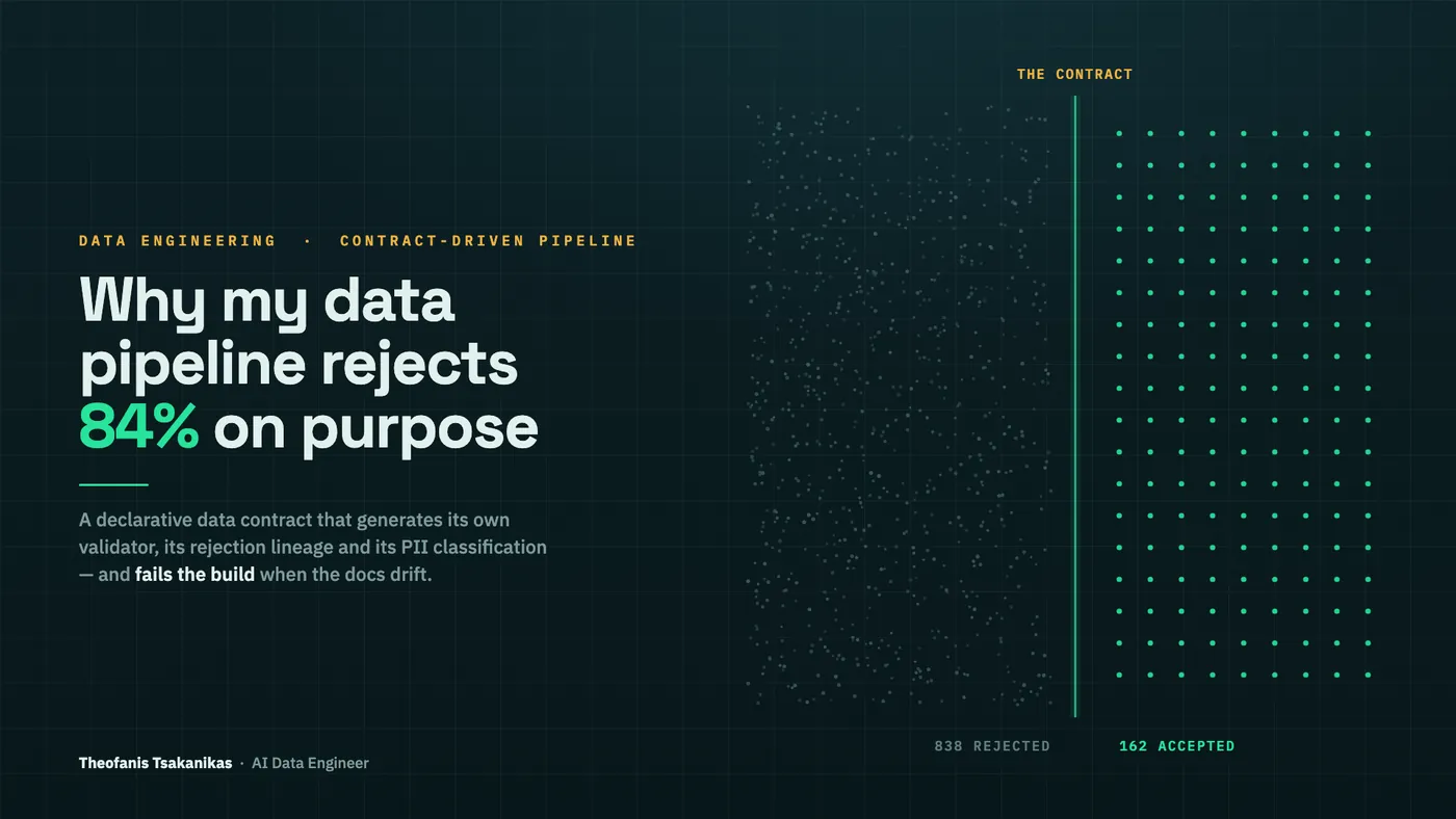 Contract-Driven Data Pipeline — Faker to S3 to PySpark to PostgreSQL to dbt, orchestrated by Airflow